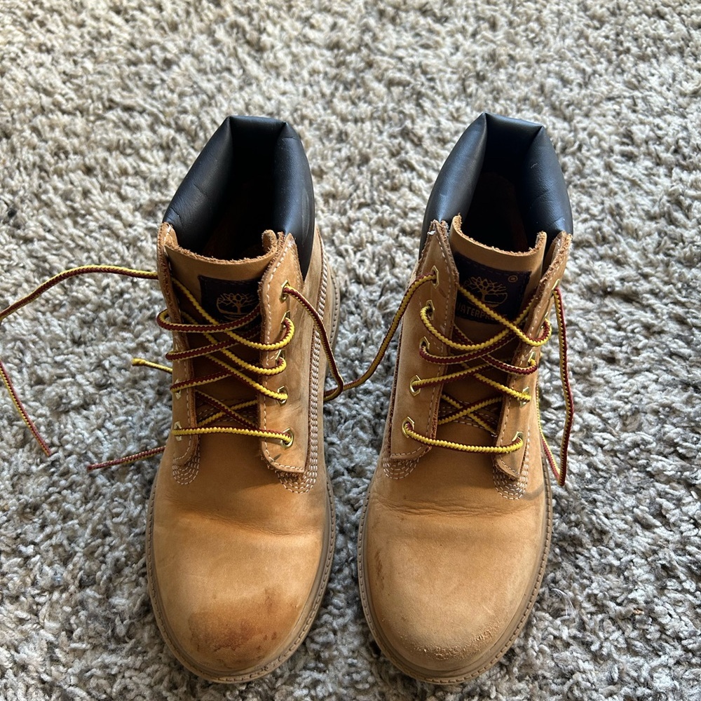 Timberland Kids Tan Leather Boots
